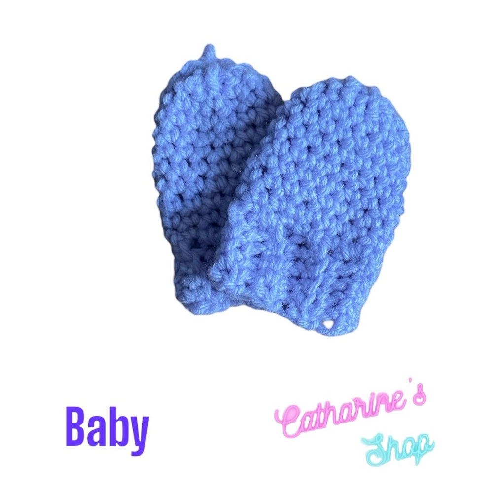 Crocheted Lavender Baby Mittens